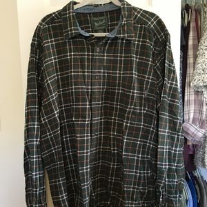 Plaid Green Flannel Button Down
